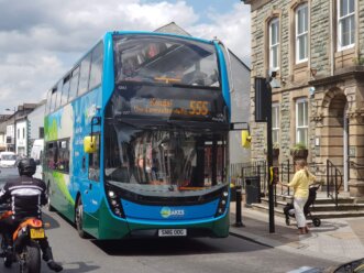 A Lakes Connection Enviro400 MMC in Keswick town centre, 22nd June