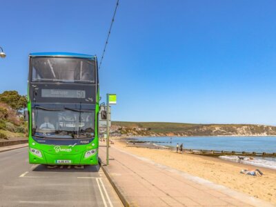 Sandbanks to Poole & Rockley Park via Lilliput – Harbour Breezer 60 from Morebus