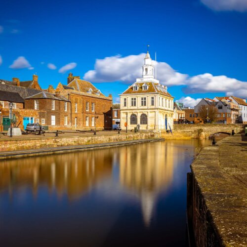 A view of King's Lynn, a seaport and market town in Norfolk, England, UK