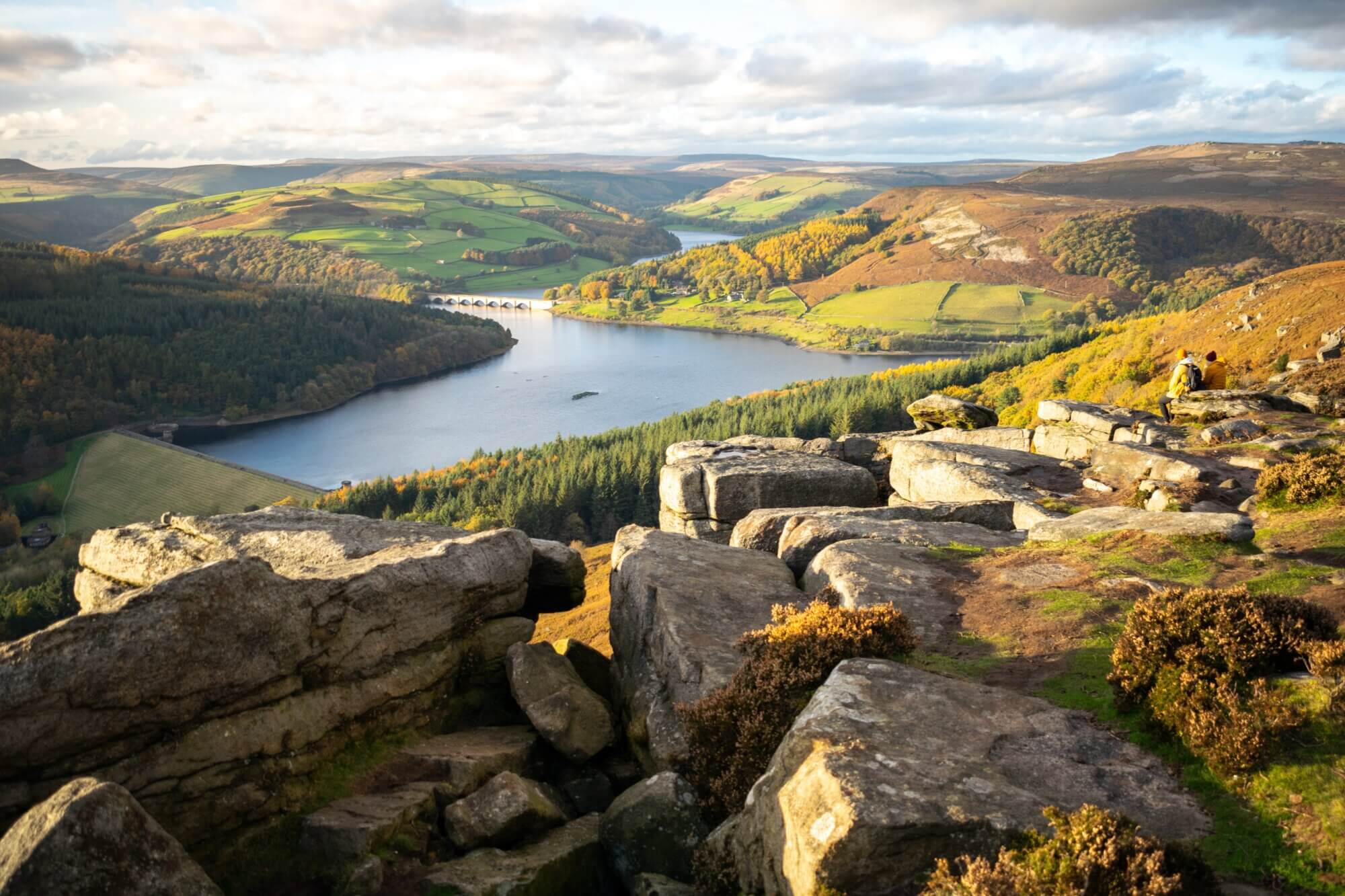 Bamford Edge, overlooking the Ladybower Reservoir.