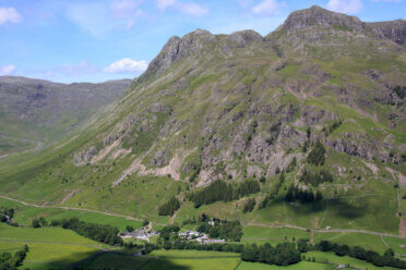 The Langdale Pikes seen from Side Pike