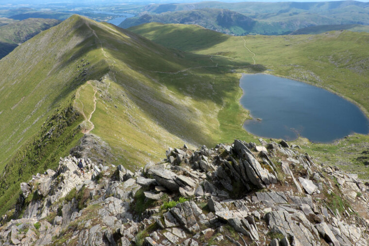 Swirral Edge and Red Tarn on Helvellyn