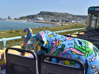 An elephant on a bus? Can you find Stampede by the Sea’s Ponty?